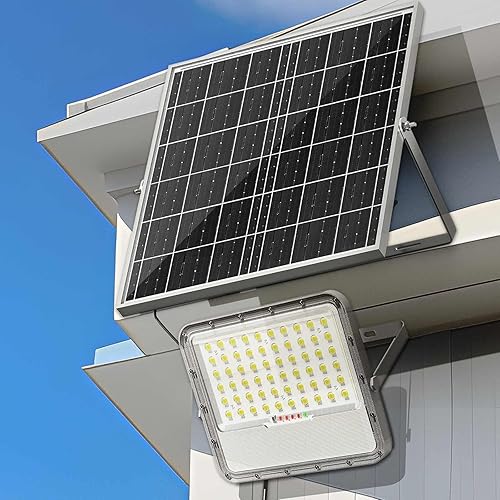 Miniatura 9 de Luces solares de 100 W para exteriores, luz LED automática de 10000 lm con batería de 10000 mAh, gran angular de 180 °, impermeable, luz de