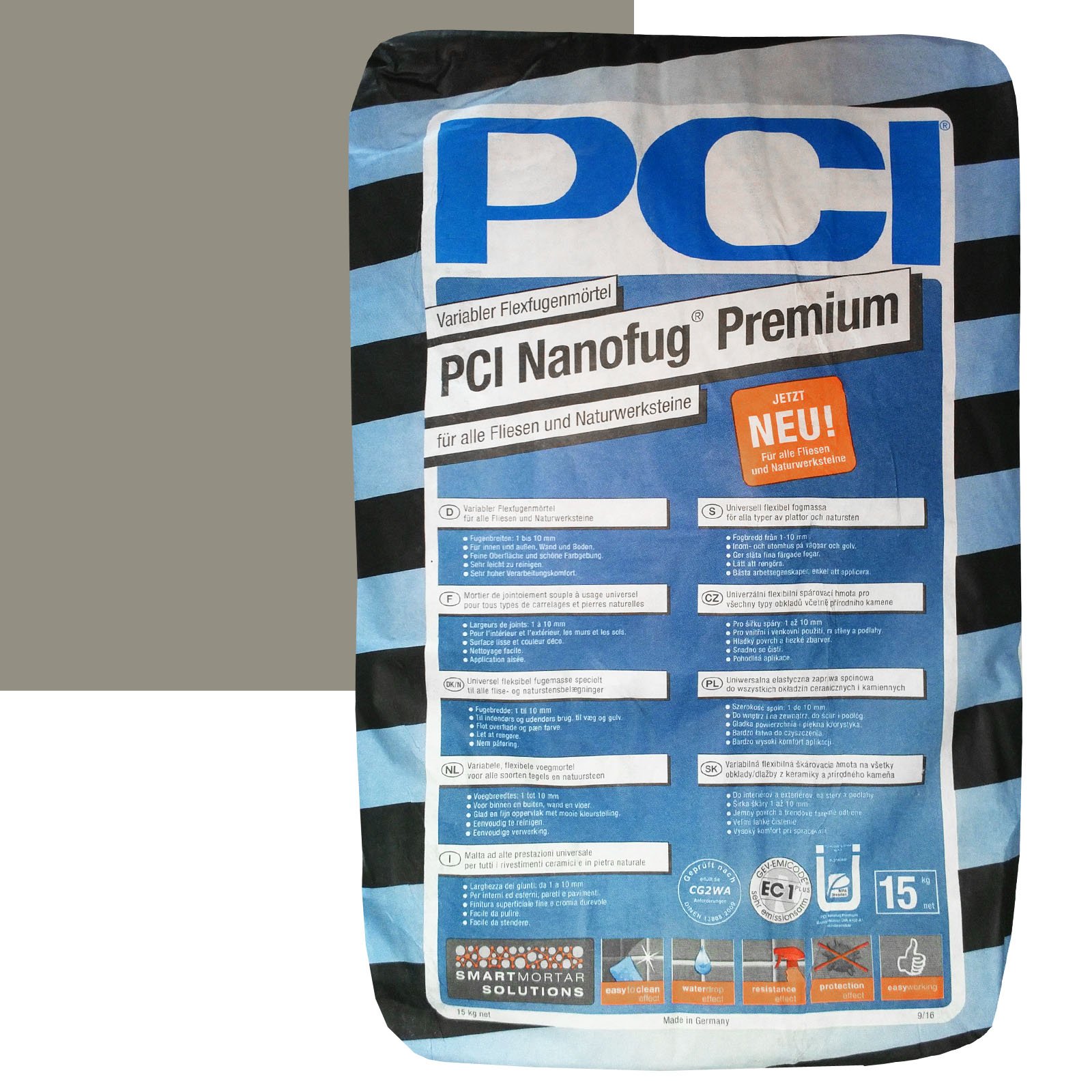 PCI Nanofug Premium 15kg Flexfugenm”rtel Nr. 31 Zementgrau