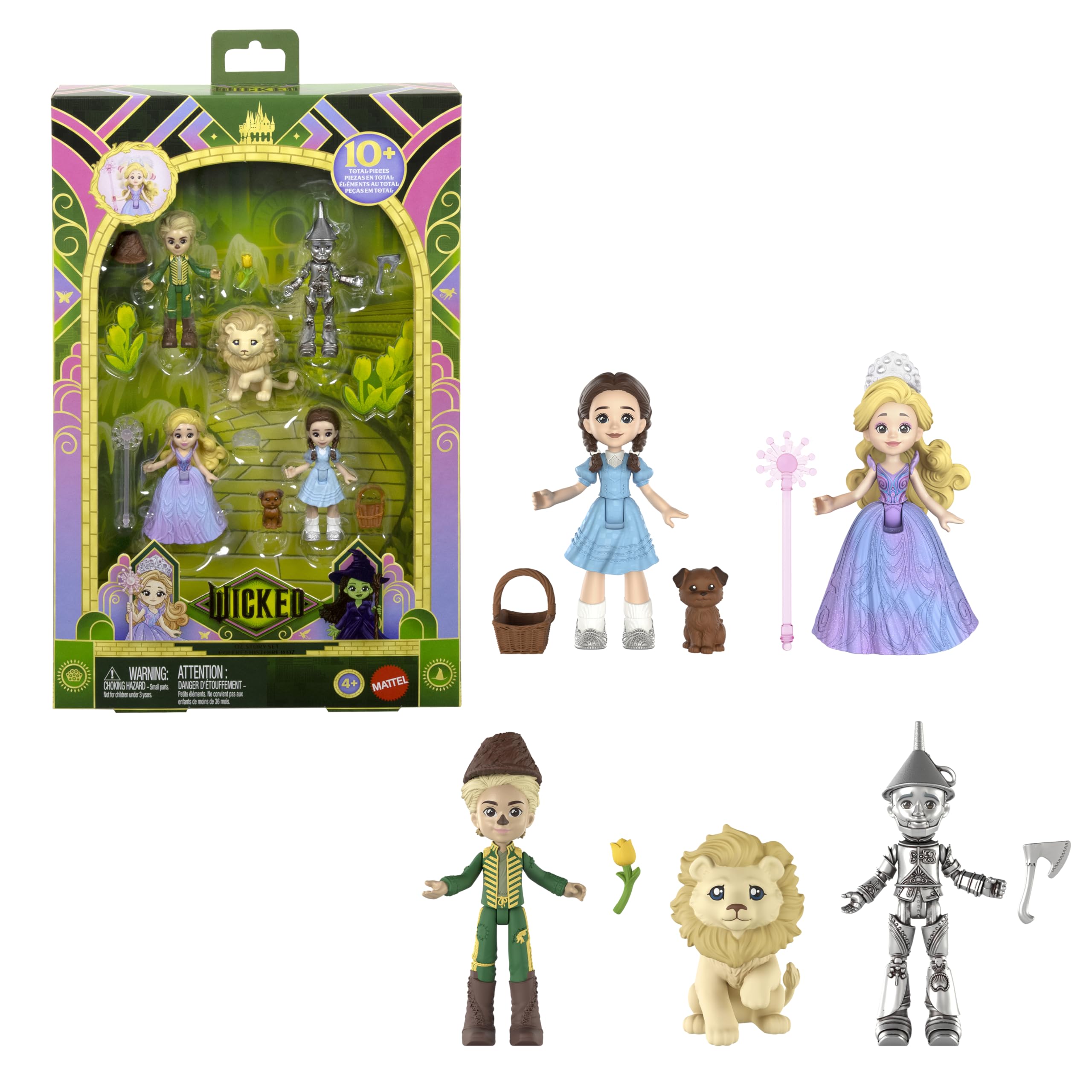 ​Mattel Universal Pictures’ Wicked: for Good Oz Story Set 5 Small Dolls Wearing Signature Looks, 1 Animal Friend & 5 Storytelling Accessories