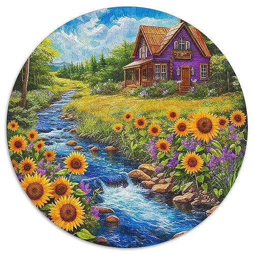 Girasol 1000 Piezas Puzzles Rompecabezas Redondo para Adultos Y Niños Regalos Originales Juegos De Puzzle…