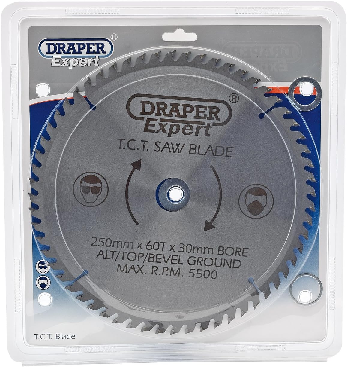 Draper 09488 TCT Saw Blade 250 x 30mm 60-Tooth, Gray, 250 x 30 mm