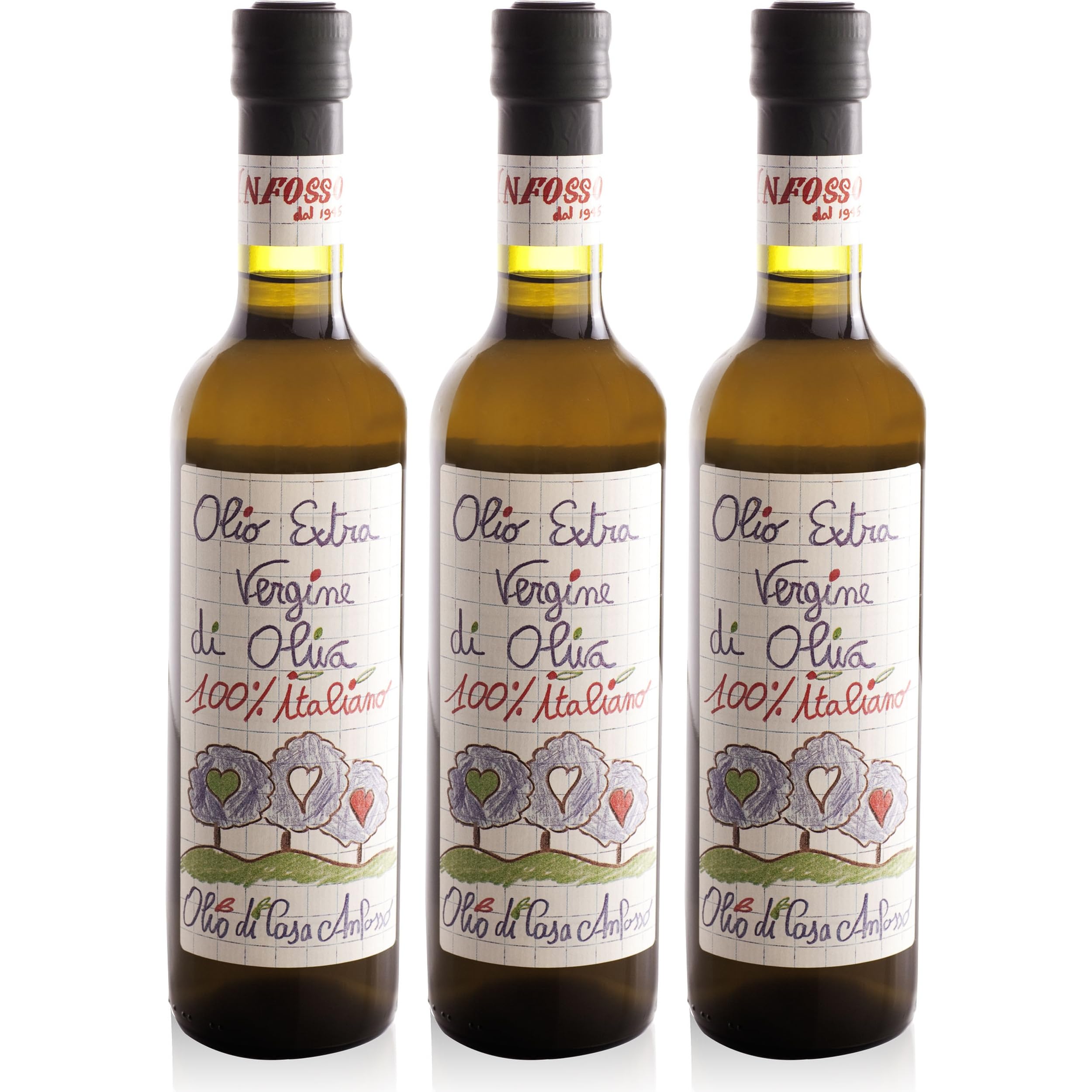 OLIO ANFOSSO Extra Virgen Olivenöl Tumai 100% Italien inkl. FeinWert E-Book (3 x 500 ml)