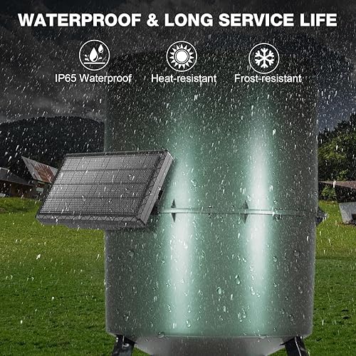 Miniatura 4 de Panel solar para comedero de ciervos, panel solar de 12 V 1.98 W, impermeable IP65, cargador de batería de 12 voltios con soporte de montaje y clip