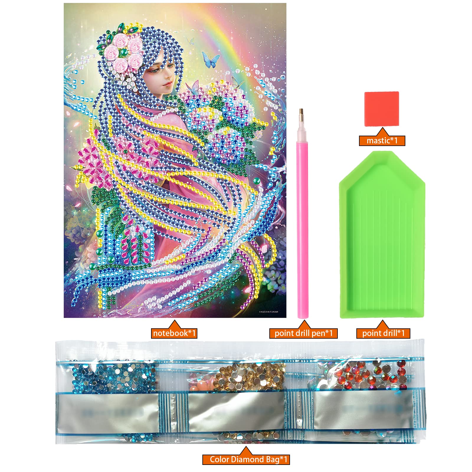 Diamond Painting Notizbuch A5 - DIY Kreativset Mit Diamantsteinchen Zum Bekleben