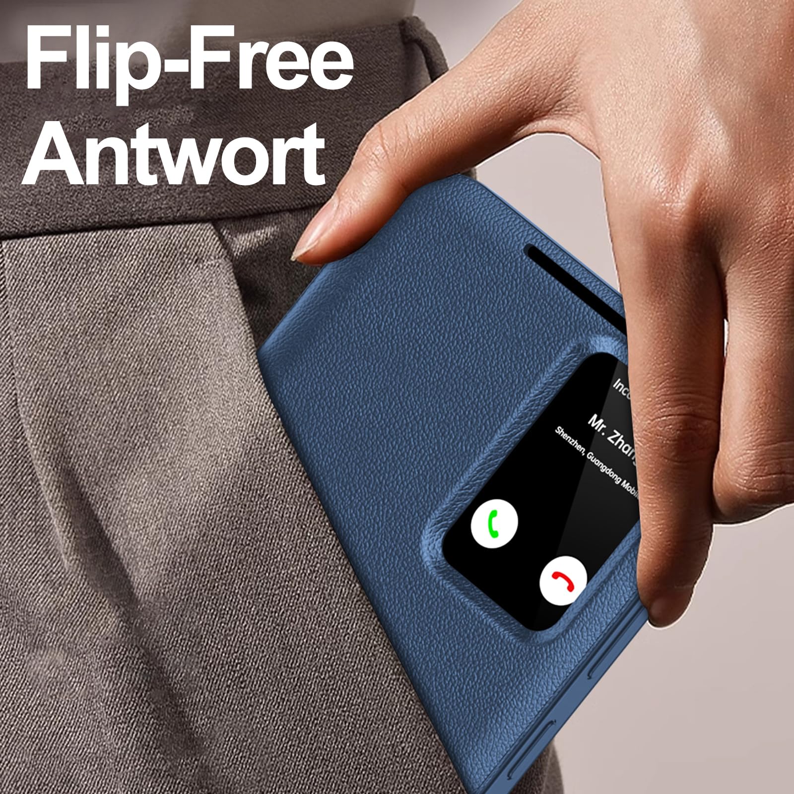Funda para Samsung Galaxy S25 Plus Smart View, funda tipo cartera, para Samsung S25 Plus 5G, funda transparente con espejo, tarjetero, ventana, Galaxy S25 Plus (azul)