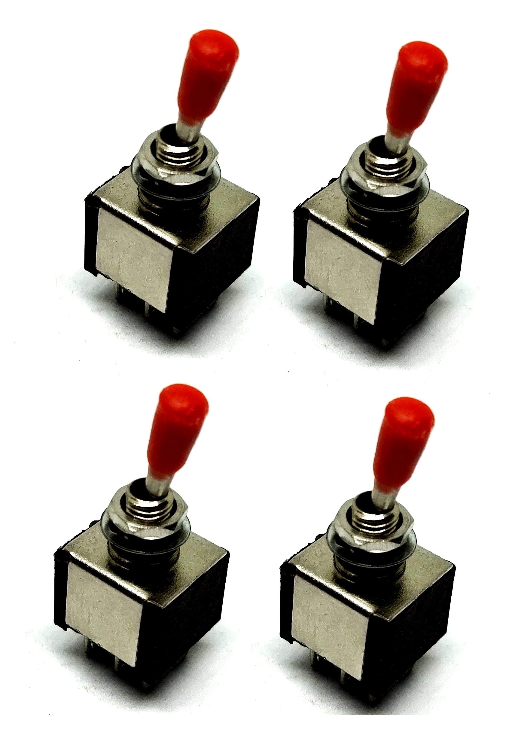 INVENTO 4Pcs DPDT ON-Off 6 Pin 2 Way Toggle Switch 3A/5A AC 250V/125V for Guitar Car Motorcycle Electrical DIY (B07SZ9HG4H) Amazon Price History, Amazon Price Tracker