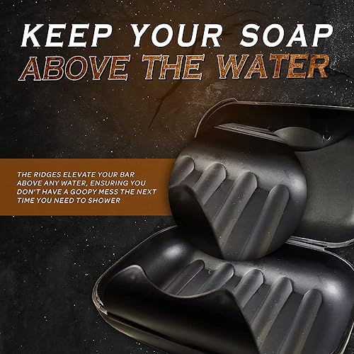 Vista 13 de Bossman Jabonera - Soporte para barra de jabón para baño y ducha, base de cerámica de primera calidad, bandeja de jabón de bambú natural extraíble