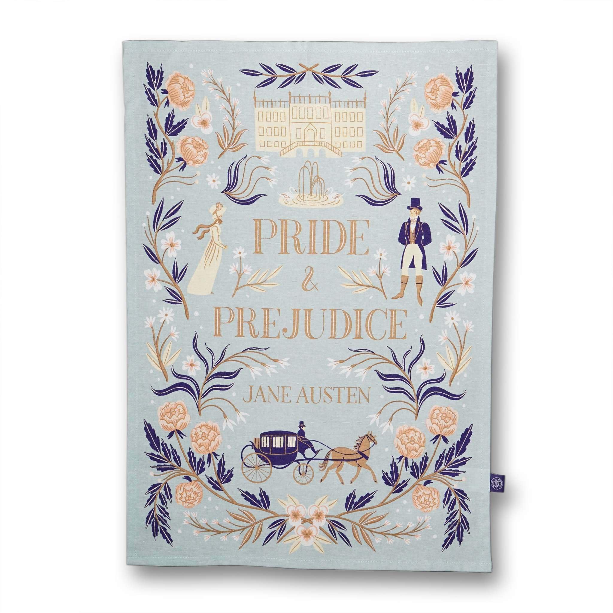 Jane Austin Tea Towel Recycled Cotton - Pulteney Press (Pride & Prejud.)
