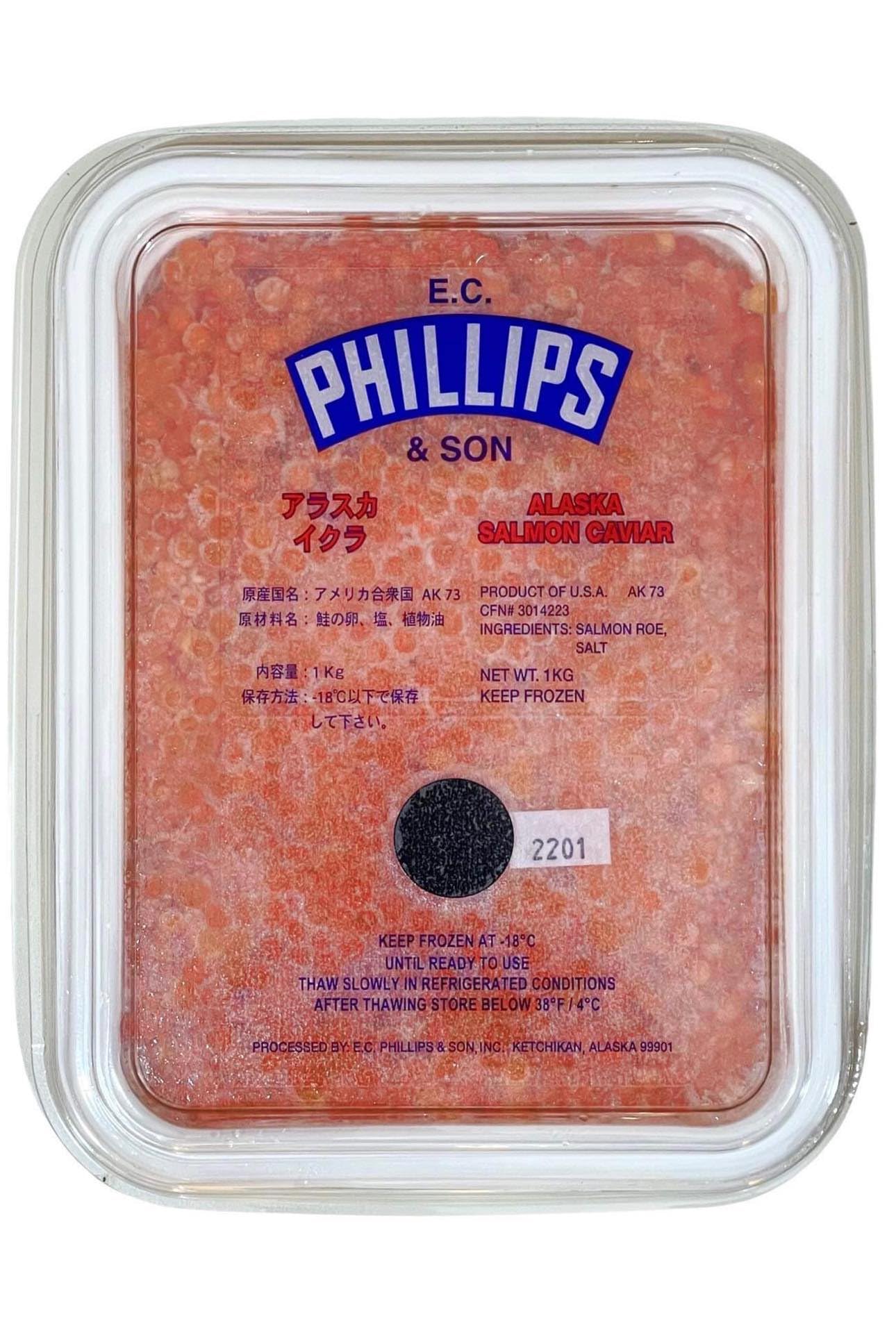 Salmon Red Caviar, Phillips & Son Premium Chum Roe 2.2 lb | 1000 g