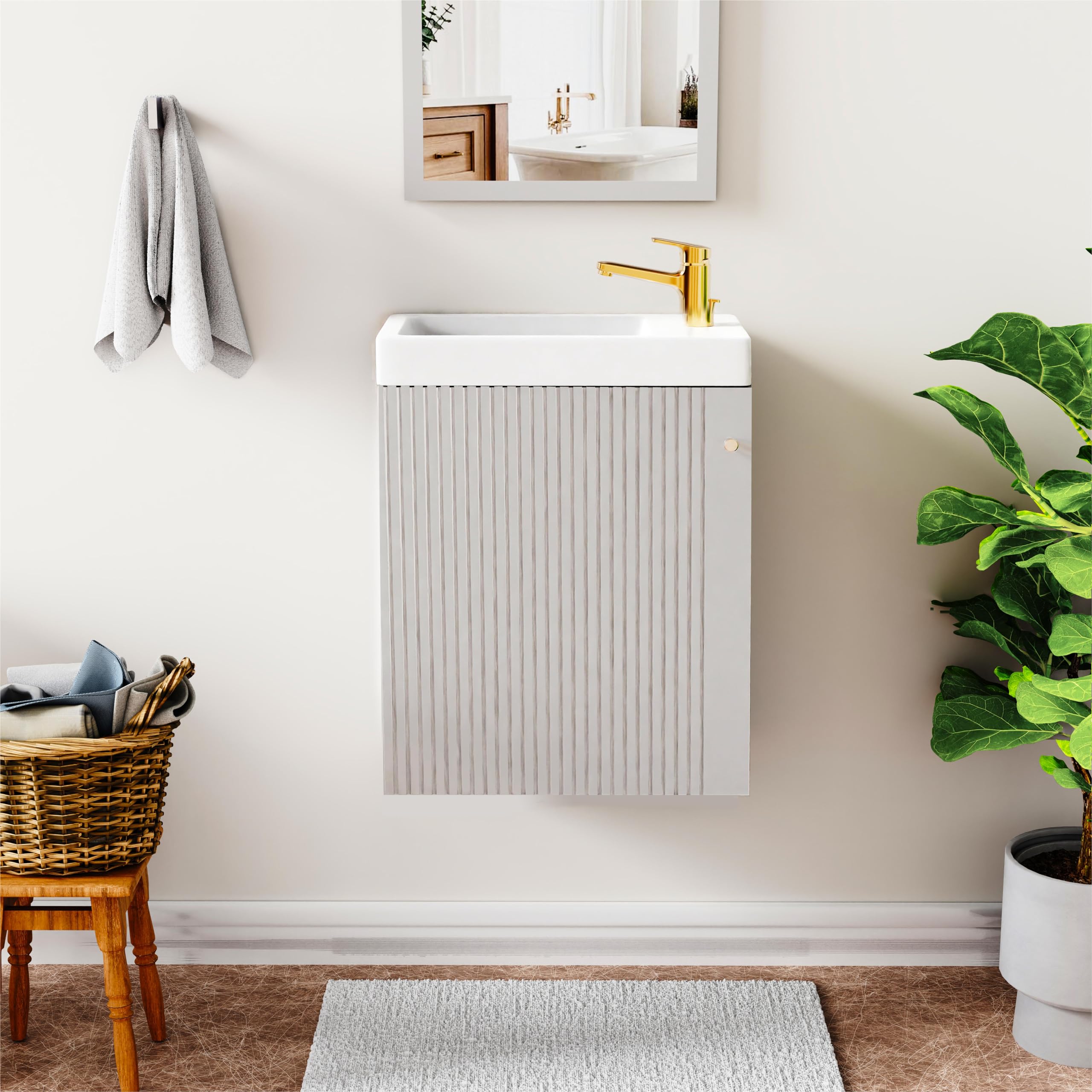 Snapklik.com : Dolonm 16 Inch Bathroom Vanity