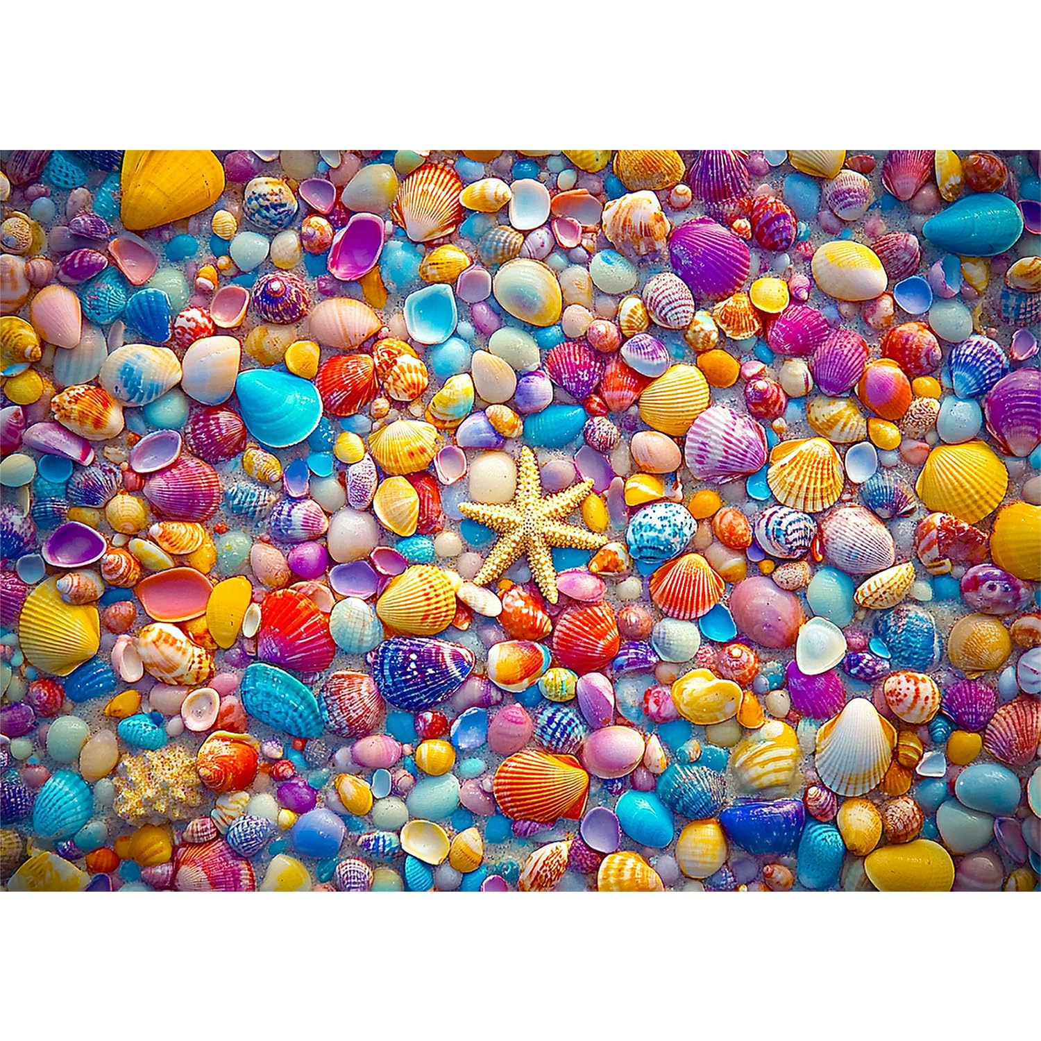 Yunlus Jigsaw Puzzles for Adults 1000 Pieces Impossible Hard Difficult Challenging Puzzles for Adults 1000pc Puzzle Beach Colourful Shell Jigsaw Puzzle 1000 Pieces 28 x 20 inch