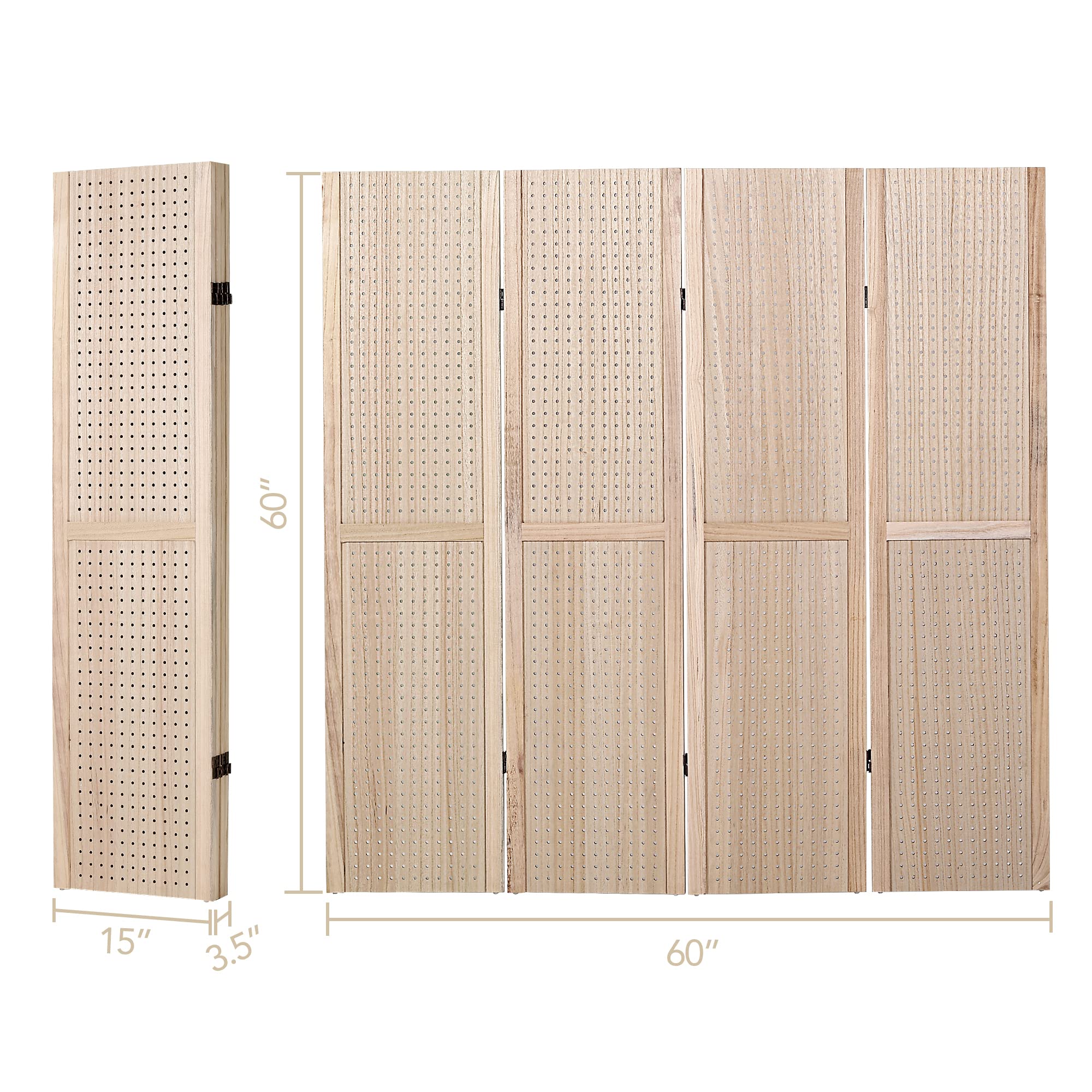 4 Panel Pegboard Display – Giantex 4 Panel 5 Ft Pegboard Display ...