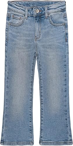 KIDSCOOL SPACE Little Girls Jeans,Elastic Band Inside Stretchy Micro Flared Boot