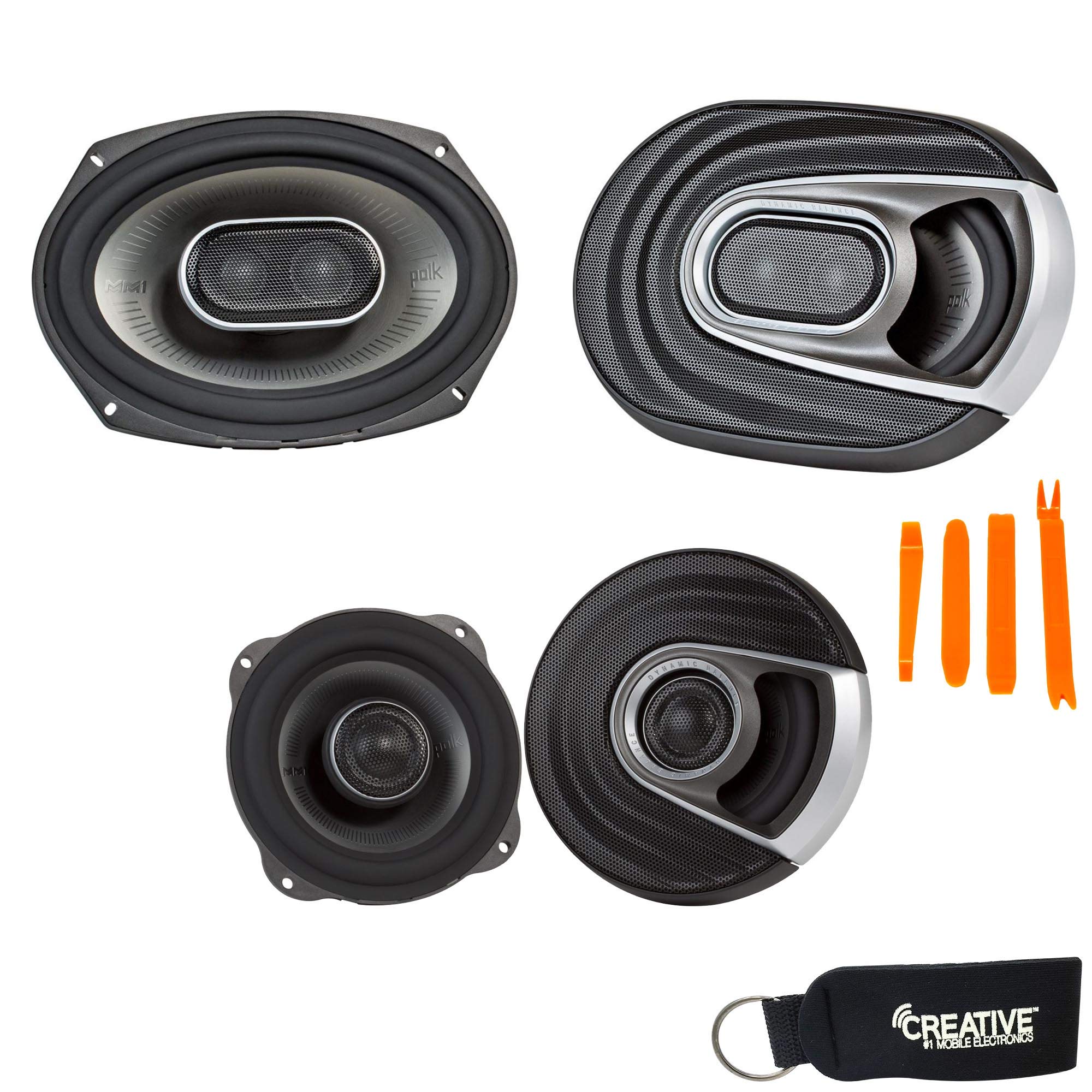 Polk Audio for Dodge Ram Truck 1994-2011 Speaker Bundle Polk MM692 6X9 and MM522 5.25" Coaxial Speaker System Bundle
