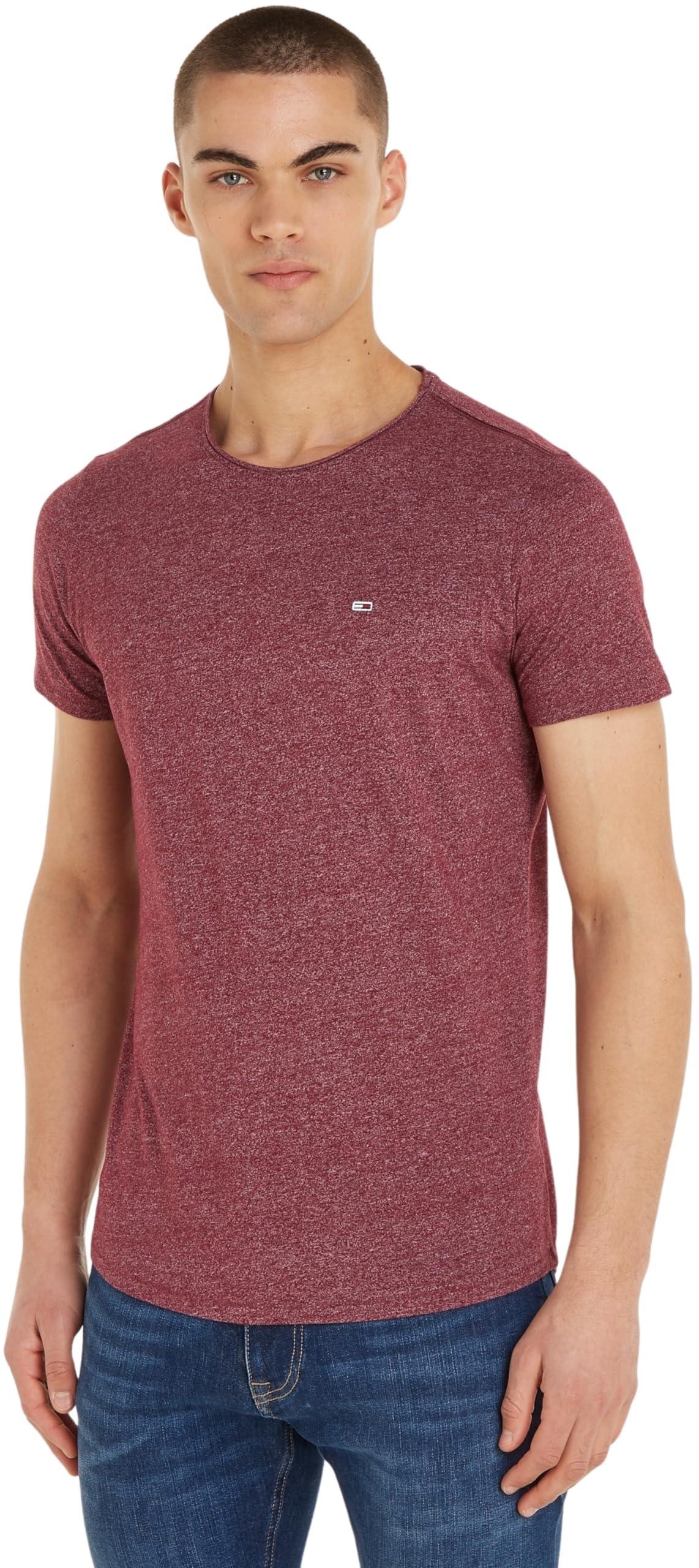 Tommy Jeans TJM XSLIM JASPE C NECK EXT DM0DM09586 Purple (Deep Rouge) S