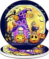 Vista 14 de Posavasos para Portavasos de Automóvil – Posavasos de cerámica absorbente con estampado de leopardo, posavasos de automóvil para portavasos