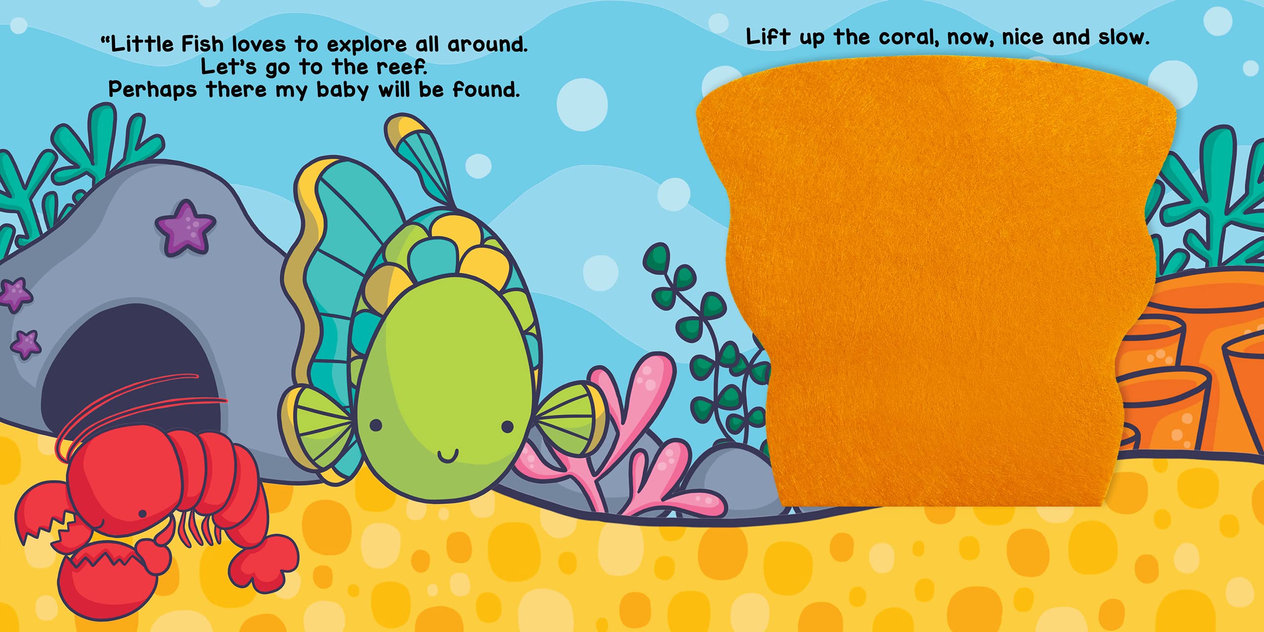 Little Hippo Libros Peek and Seek In the Ocean Libros infantiles de 1 a 3 años | Libros táctiles para niños de 1 a 3 años y libros para bebés | Los mejores libros para niños y libros sensoriales