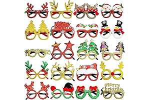 20 Pcs Interchangeable Glitter Christmas Party Glasses