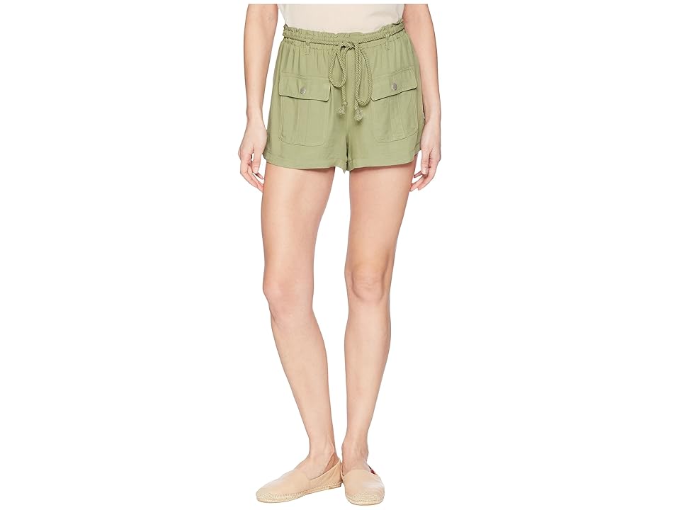 

Jack by BB Dakota Paisley Cargo Shorts with Rope Belt (Light Sage) Women's Shorts, Green