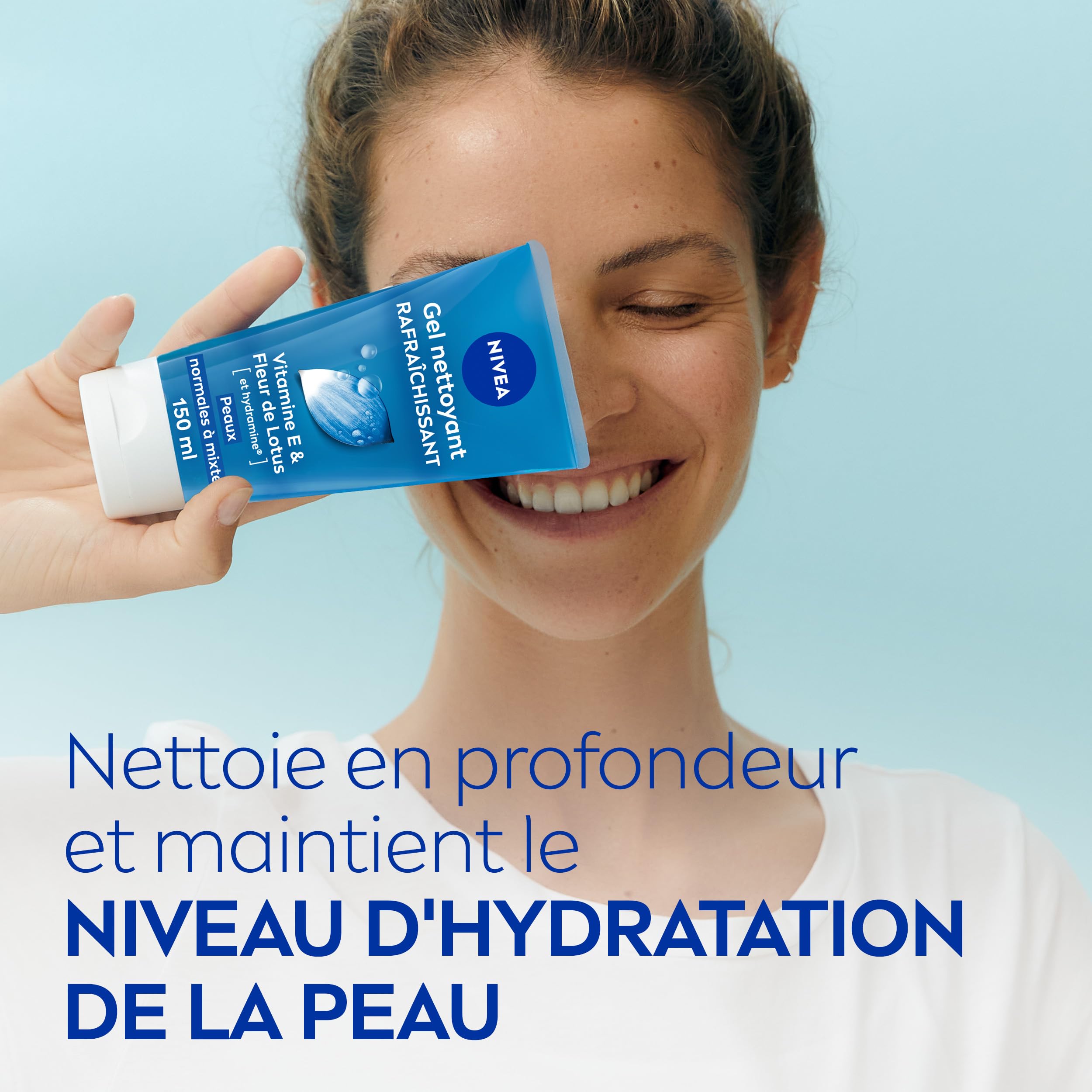 NIVEA - Gel Nettoyant Fraîcheur - Visage - Hydrate & Elimine Les Impuretés - Tonifie & Rafraîchit - Fleurs De Lotus & Hydramine - Peaux Normales À Mixtes - 150 ml