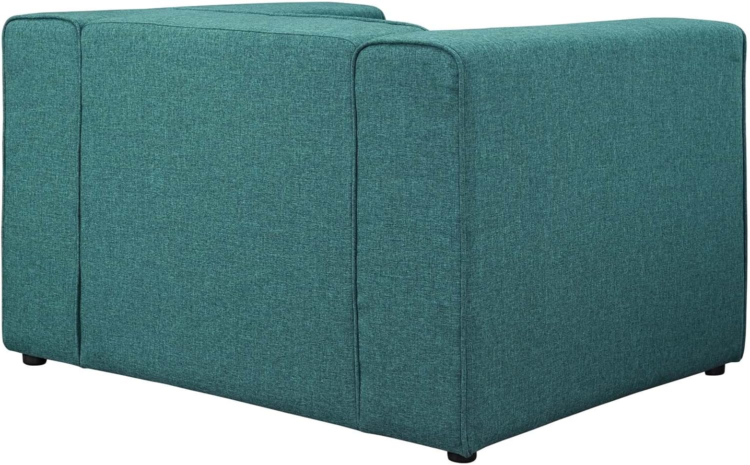 Modway Mingle Upholstered Fabric Generously Padded Accent Arm Lounge Chair in Teal