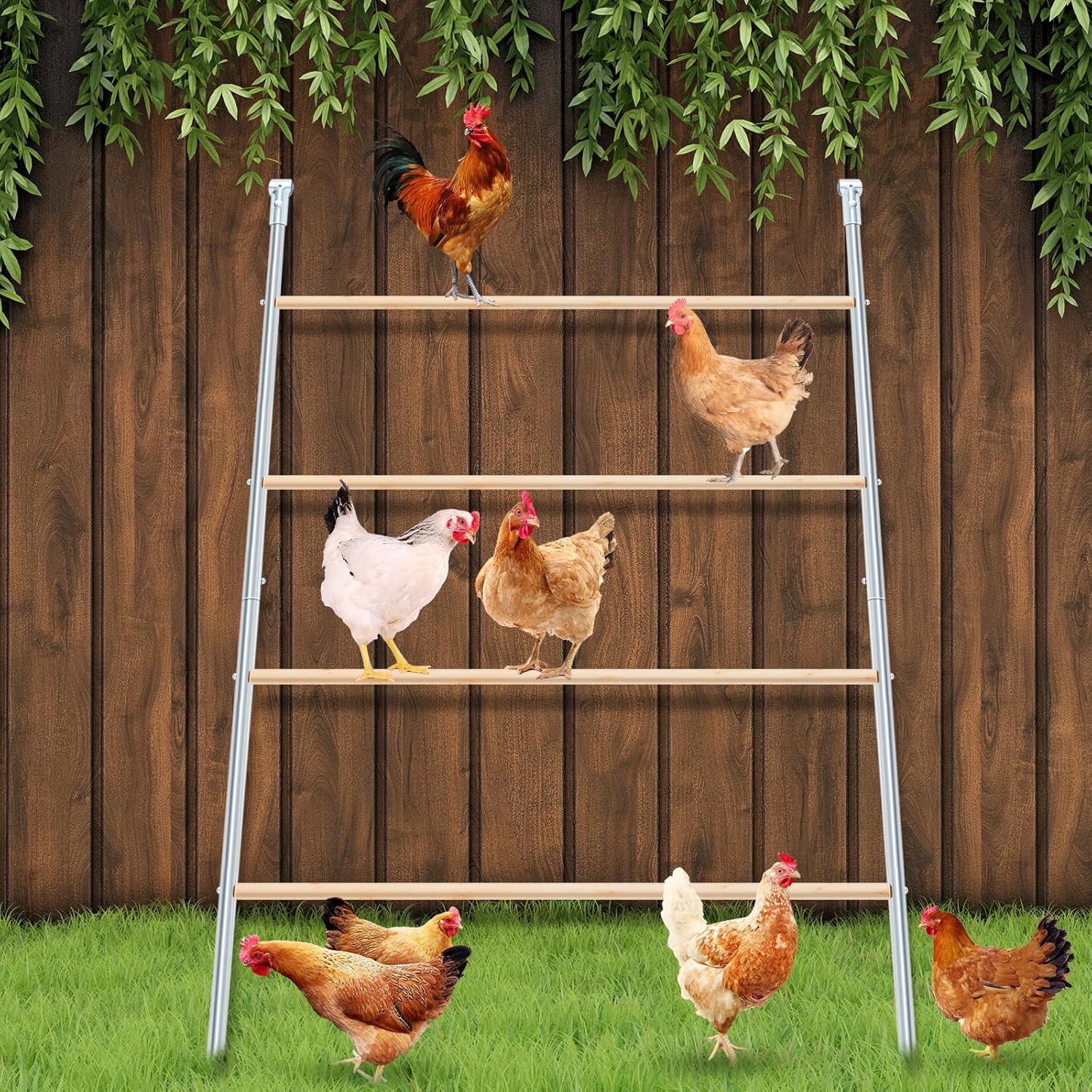 Wenqik Large Chicken Perch Chicken Roosting Bars for Coop