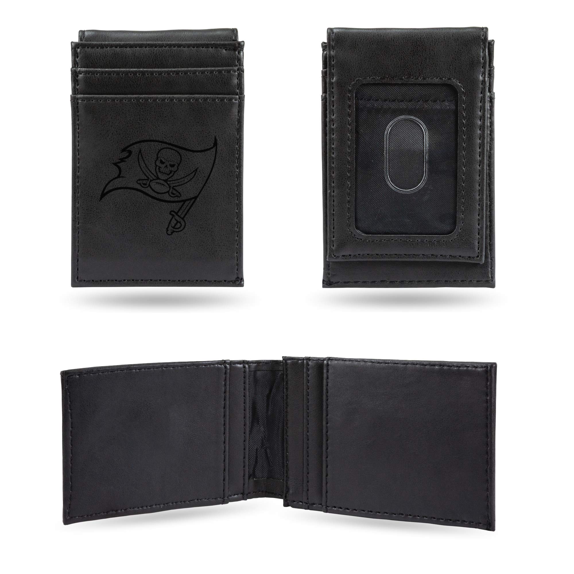 Rico Industries Laser Engraved Front Pocket Wallet, Tampa Bay Buccaneers, Black, 2.75 x 4- — image 1