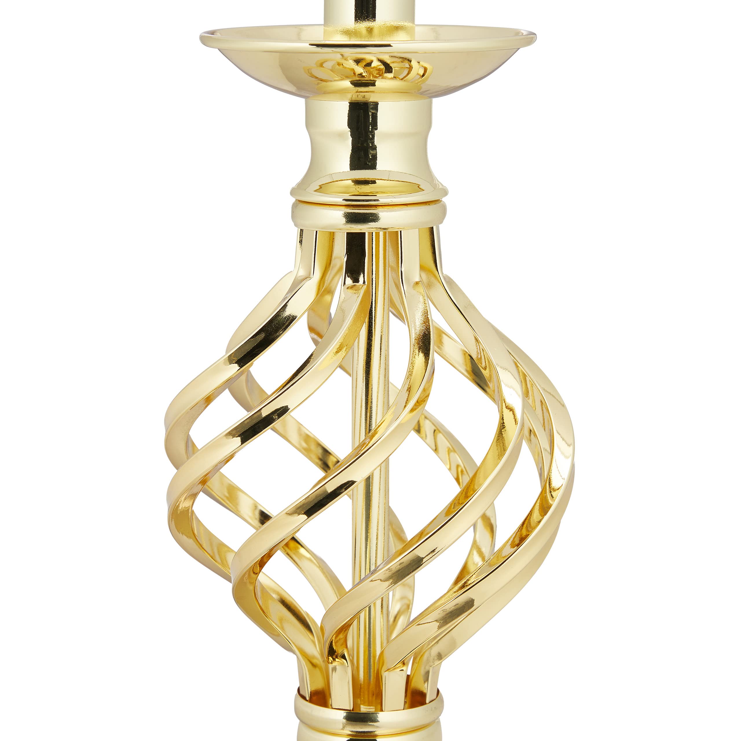 Relaxdays Tischlampe modern, Nachttischlampe Touch, 3 Stufen dimmbar, E14 Tischleuchte edel, HxD 43,5 x 25 cm, gold/weiß
