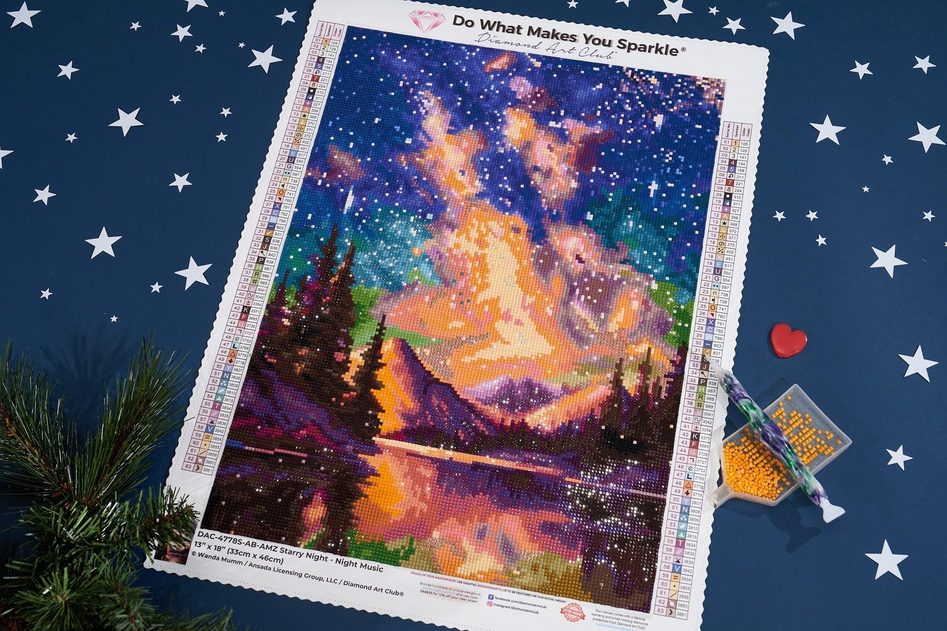 Amazon.co.jp: DIAMOND ART CLUB 星月夜 - ナイトミュージック