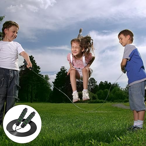 Miniatura 6 de 12 cuerdas de saltar con rodamientos de bolas, cuerda de saltar ajustable con asas de espuma suave, cuerda de salto de velocidad rápida sin enredos