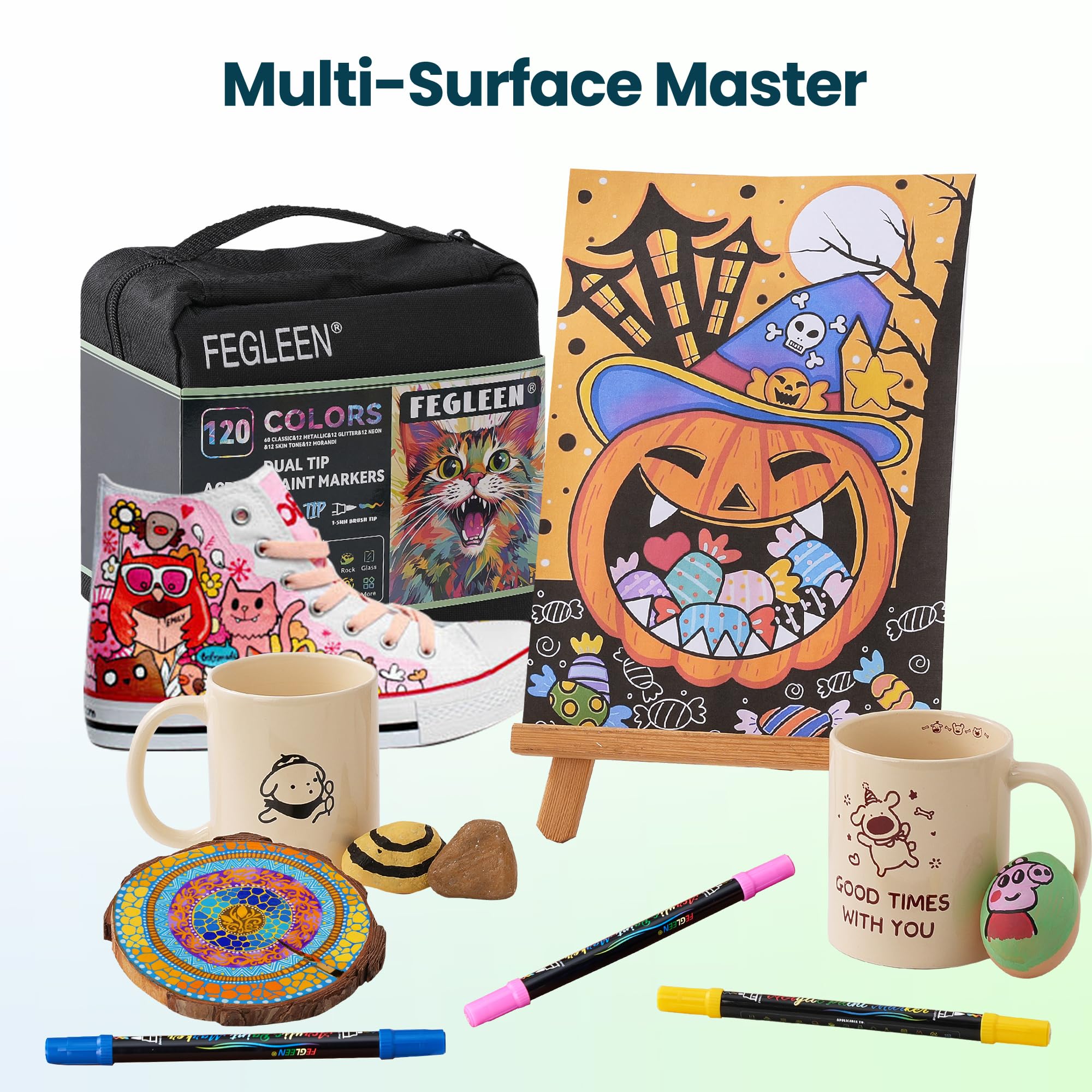高品質アート作品 1FE200×3＆ペレット×3 セット販売 Amazon | FEGLEEN (フェグリーン) アクリルペイントマーカー 120色