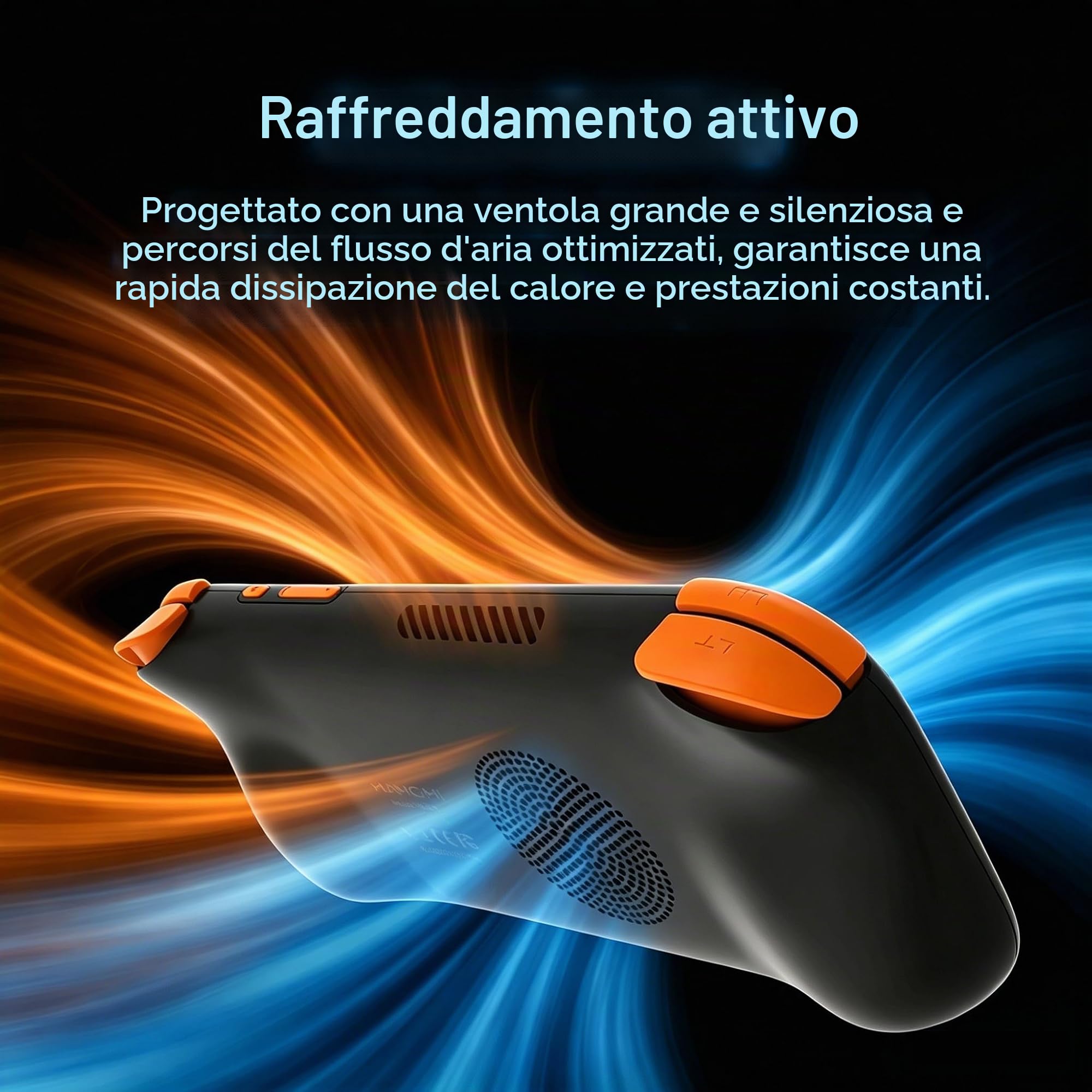 MANGMI AIR X Console di gioco portatile Android, Snapdragon 662, schermo IPS FHD 1080p da 5,5 pollici, 4 GB+64 GB, joystick e trigger RGB effetto Hall, batteria 5000 mAh, Android 14 per giochi retrò e