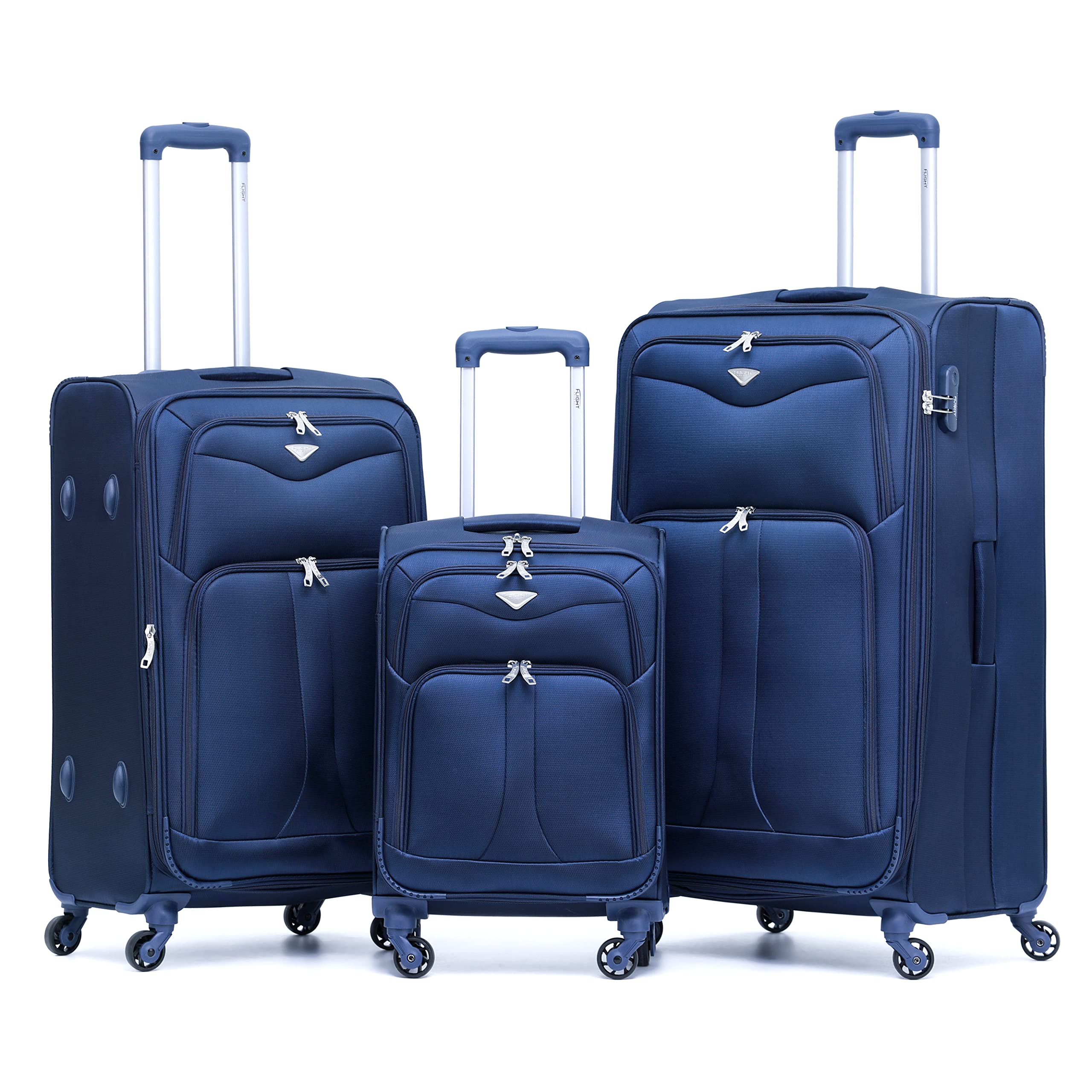 Flight Knight Lightweight 4 Wheel 800D Soft Case Suitcases Anti Crack Cabin & Hold Luggage Options Approved for Over 100 Airlines Including easyJet, BA & Many More! — view 36