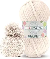 Fio de veludo chenille para crochê - fio fofo, de pelúcia, 100 g, perfeito para cobertores de bebê e amigurumi, tamanho 6