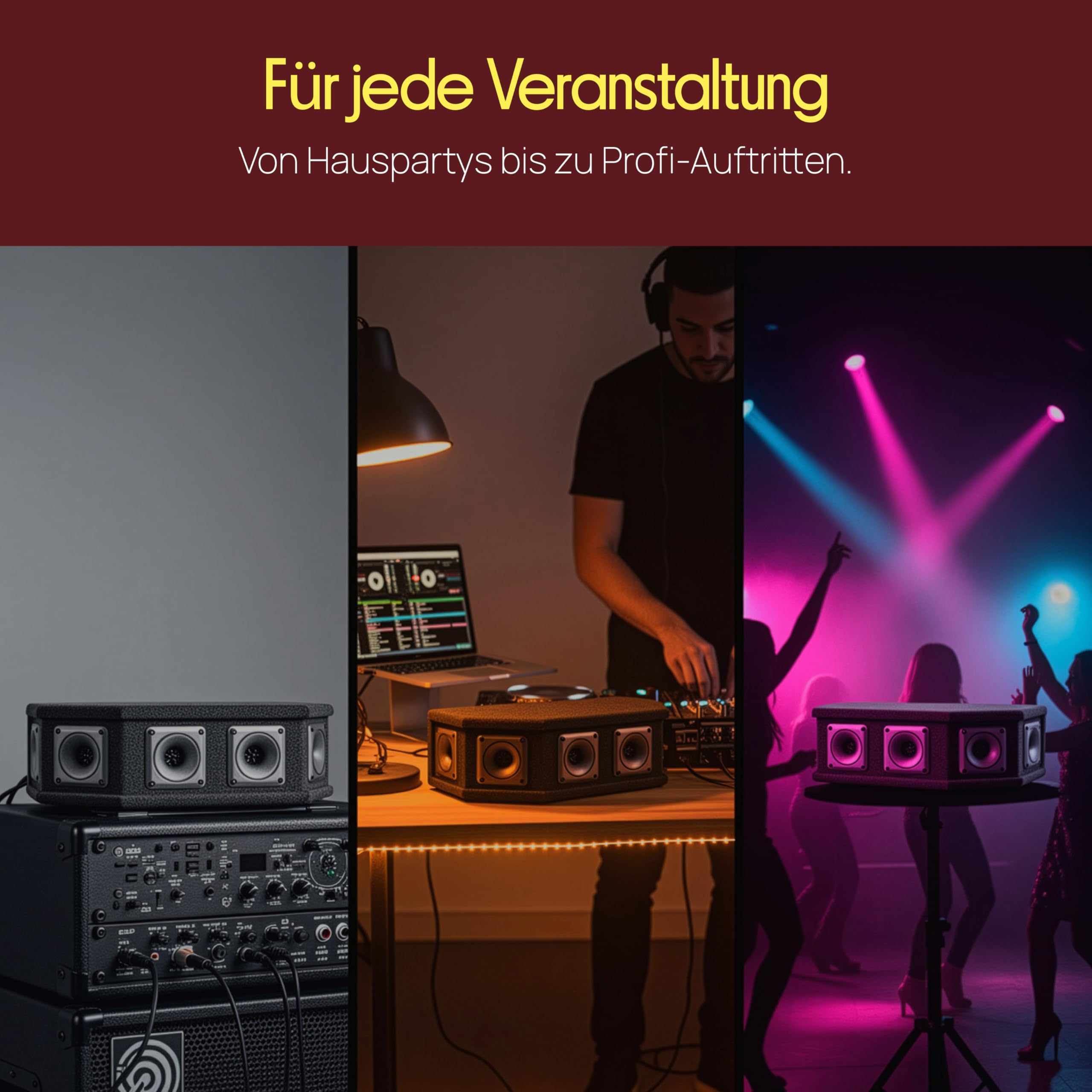 PylePro 300 Watt DJ Lautsprecher Boxen, Passiv PA Box 6-Wege-Speaker System, Stereo Speaker mit Montage