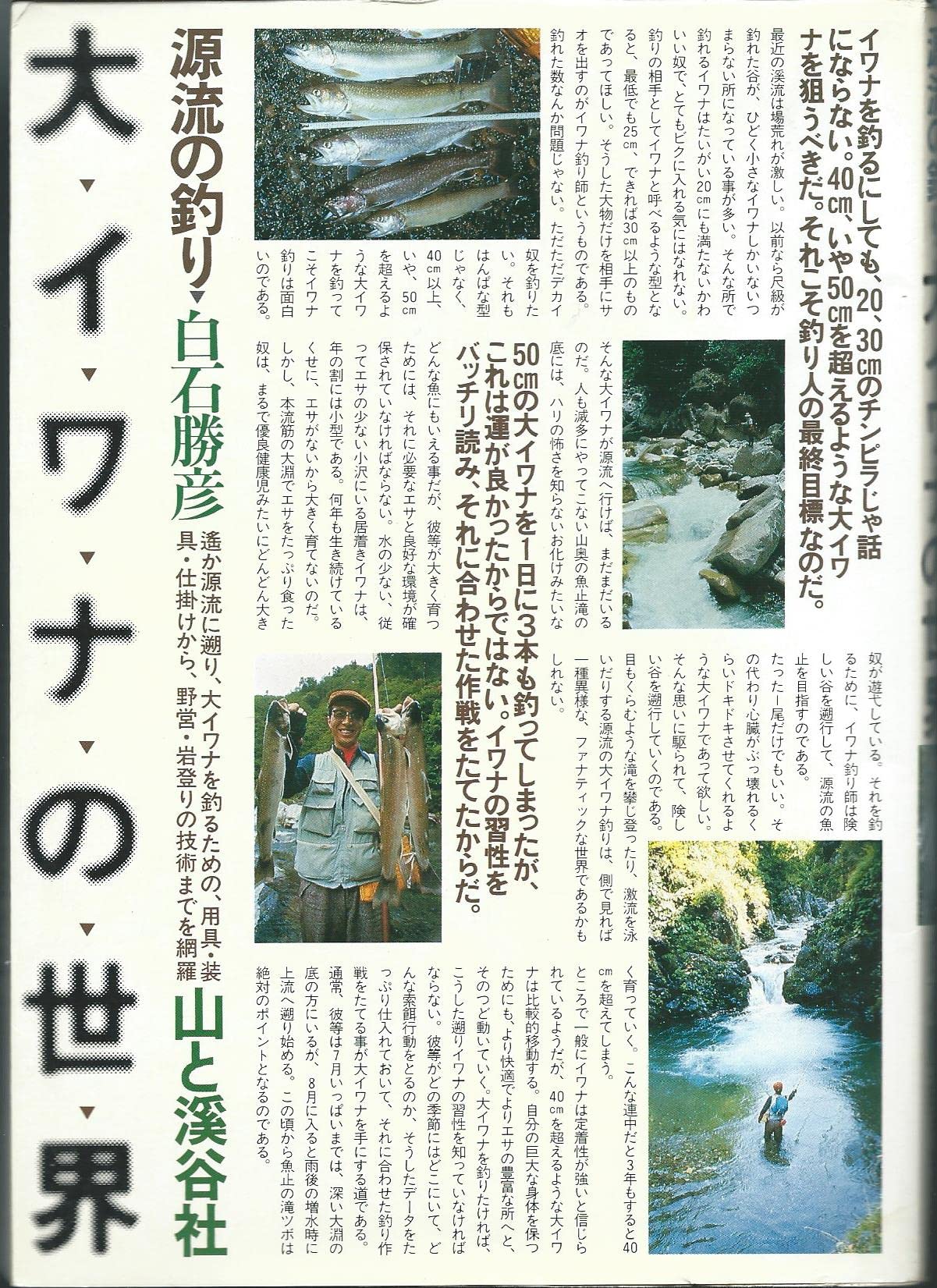 ▽源流のイワナ釣りガイド 豊野則夫 最も安い 飯豊 朝日 上信越 北