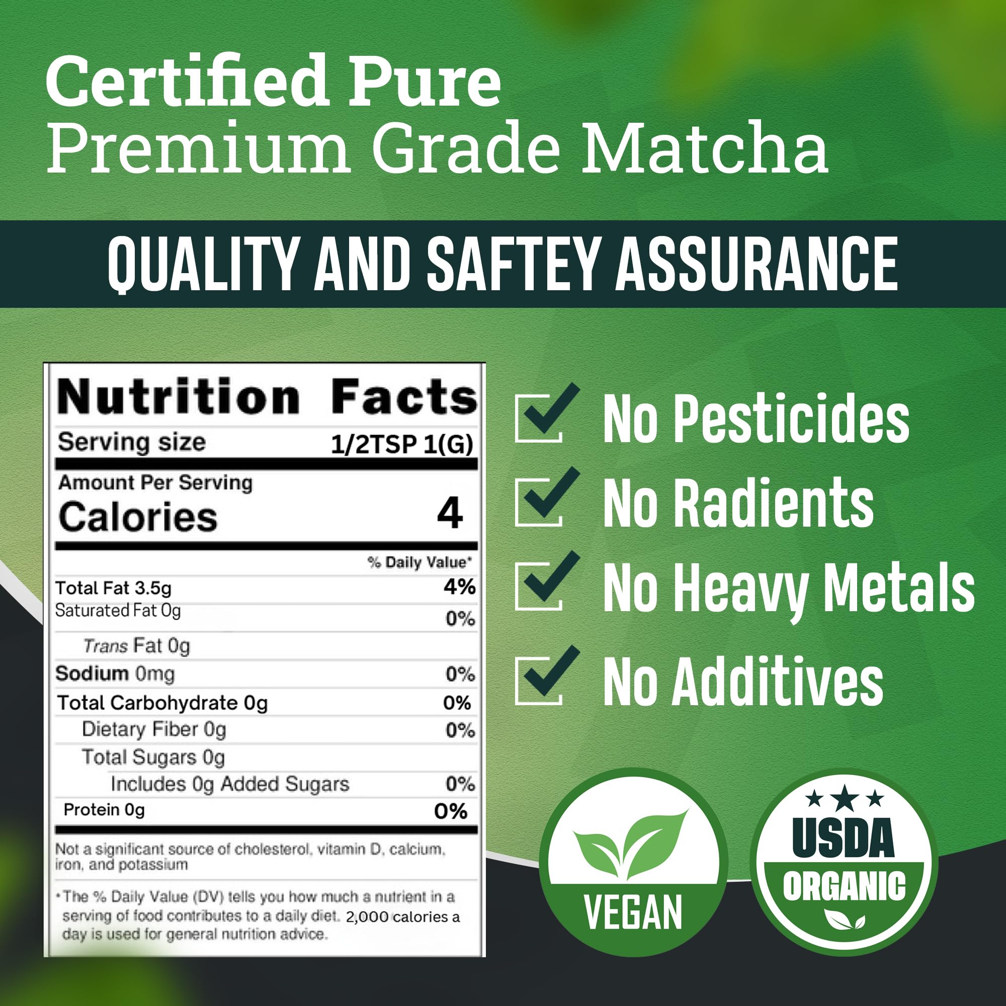 Macha Latte Powder - 3 53oz Pack of 1 - Organic Unsweetened Matcha - Carefully Stored Green Superfood — view 2