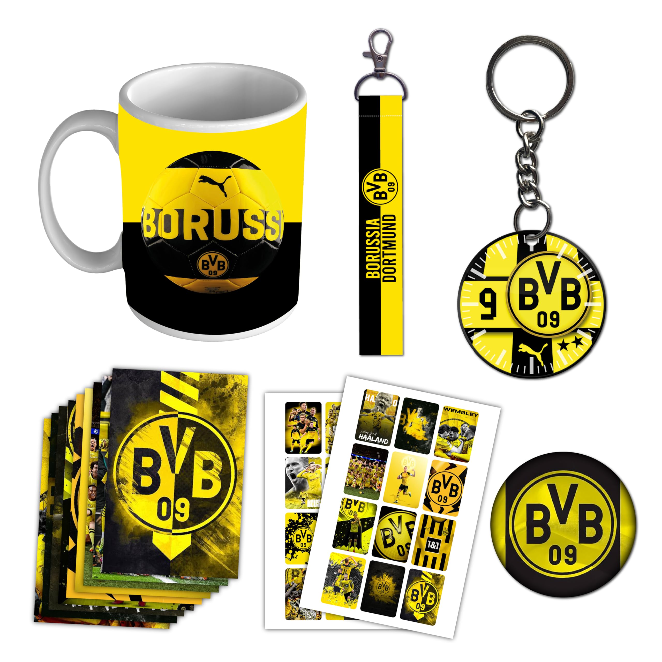 woopme Dort-mund Bvb Combo Kit For Boys Girls Kids Football Fans | Combo Gift Kit