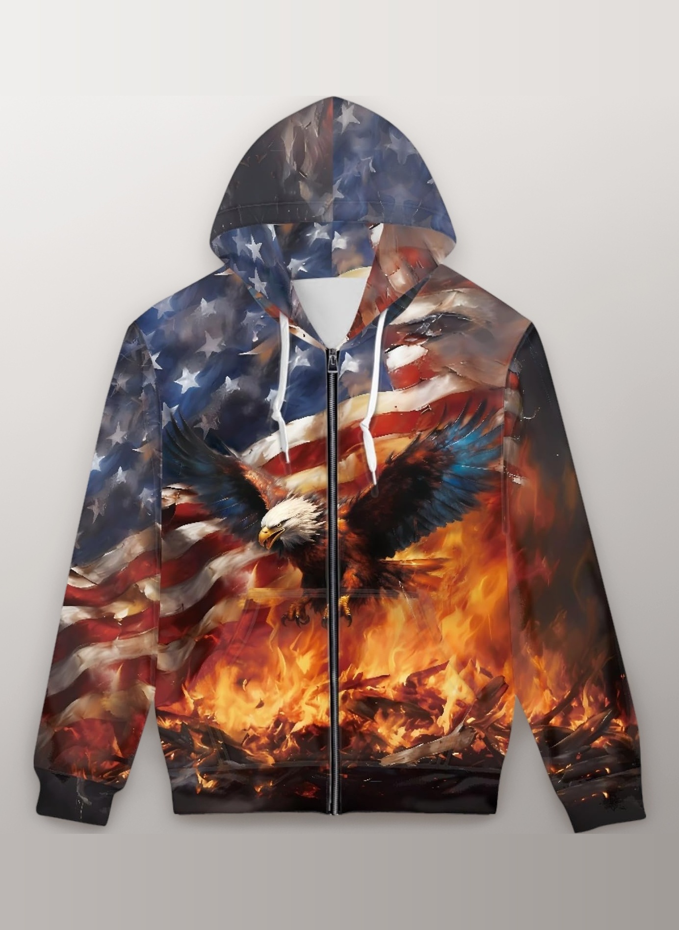 Men's Realistic 3D Digital Print Pullover Hoodie Hooded Sweatshirt