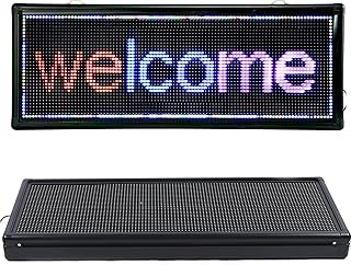 40"x15" LED Scrolling Sign Display Board 3 Color Red Blue Purple P10 Advertising Message Board SMD Technology Digital Display Board By PC & WiFi & USB for Business Advertising Science Fair (40"x15"|Red Blue Purple)