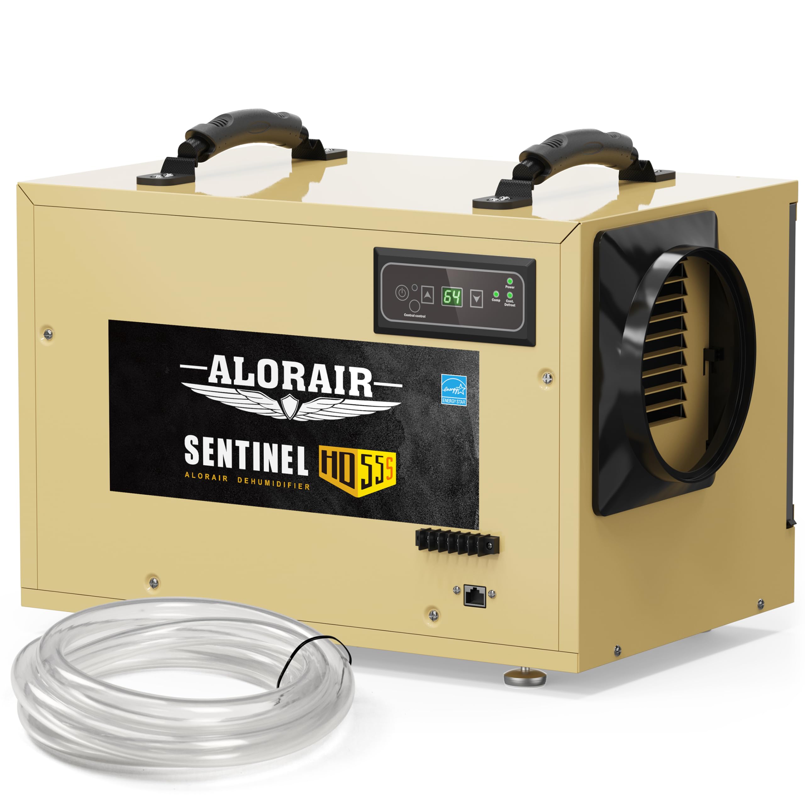 ALORAIR 120 PPD Commercial Dehumidifier, with Drain Hose for Crawl Spaces, Basements, Industry Water Damage Unit, cETL Listed, Compact, Auto Defrost Crawlspaces Dehumidifiers, Gold