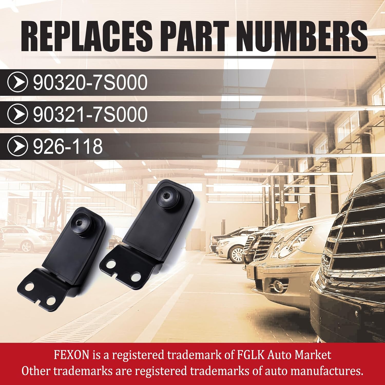 Rear Window Hinge Tailgate Liftgate Glass Hinge Kits Replacement for 2005-2015 Nissan Armada 2004-2010 Infiniti QX56 Replaces 90320-7S000 90321-7S000 926-118