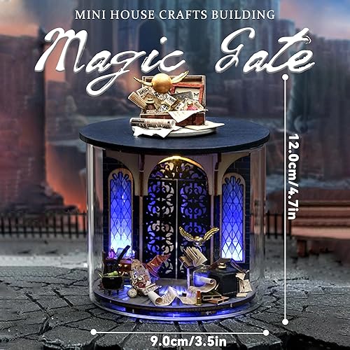 Miniatura 2 de Flever - Kit de casa de muñeca en miniatura creativa con muebles para regalo romántico de San Valentín, serie Botella de los Sueños (Puerta Mágica)