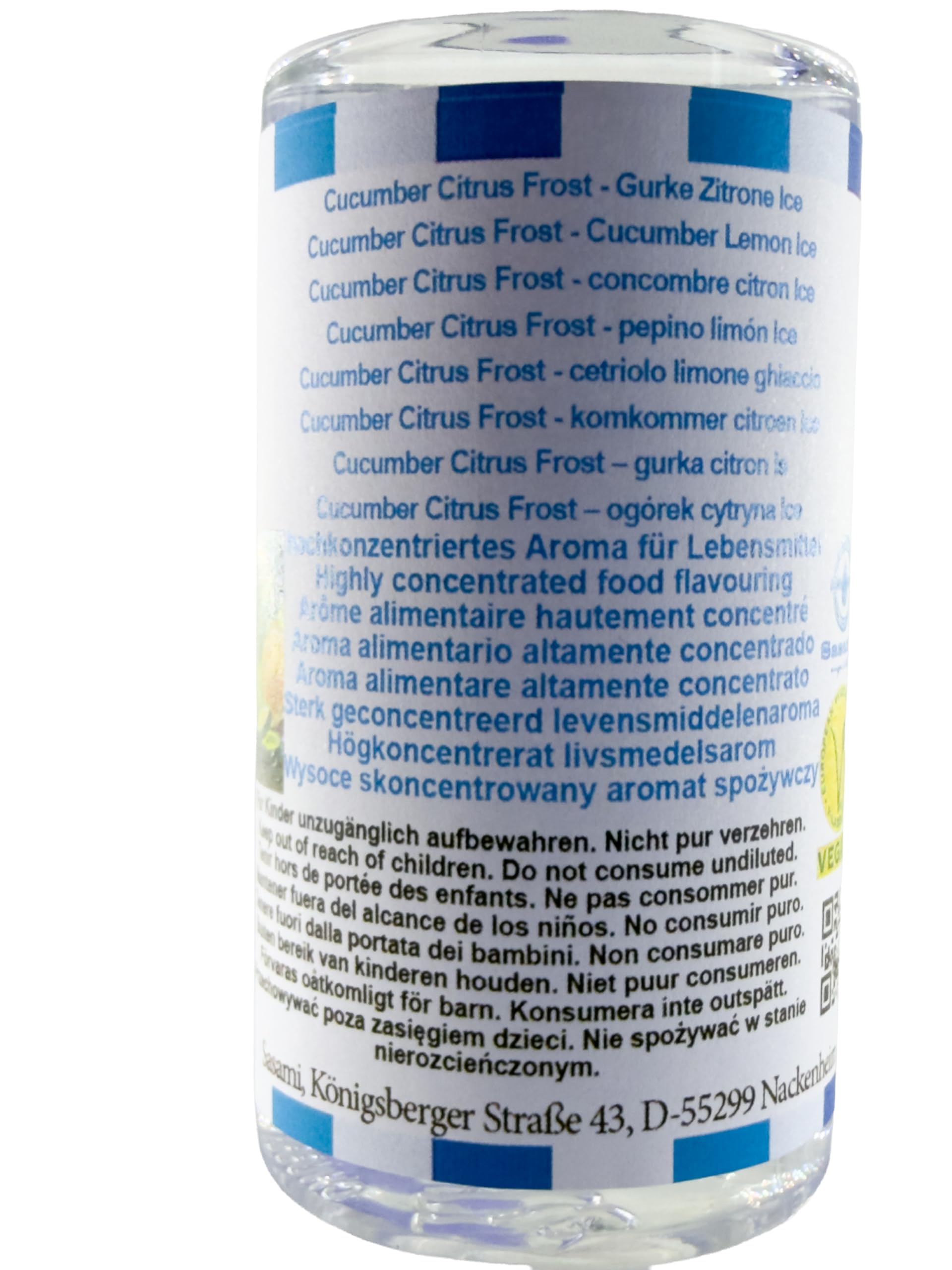 Cucumber Citrus Frost - Gurke Zitrone Ice Aroma Konzentrat - Vegan - Sasami - 100ml