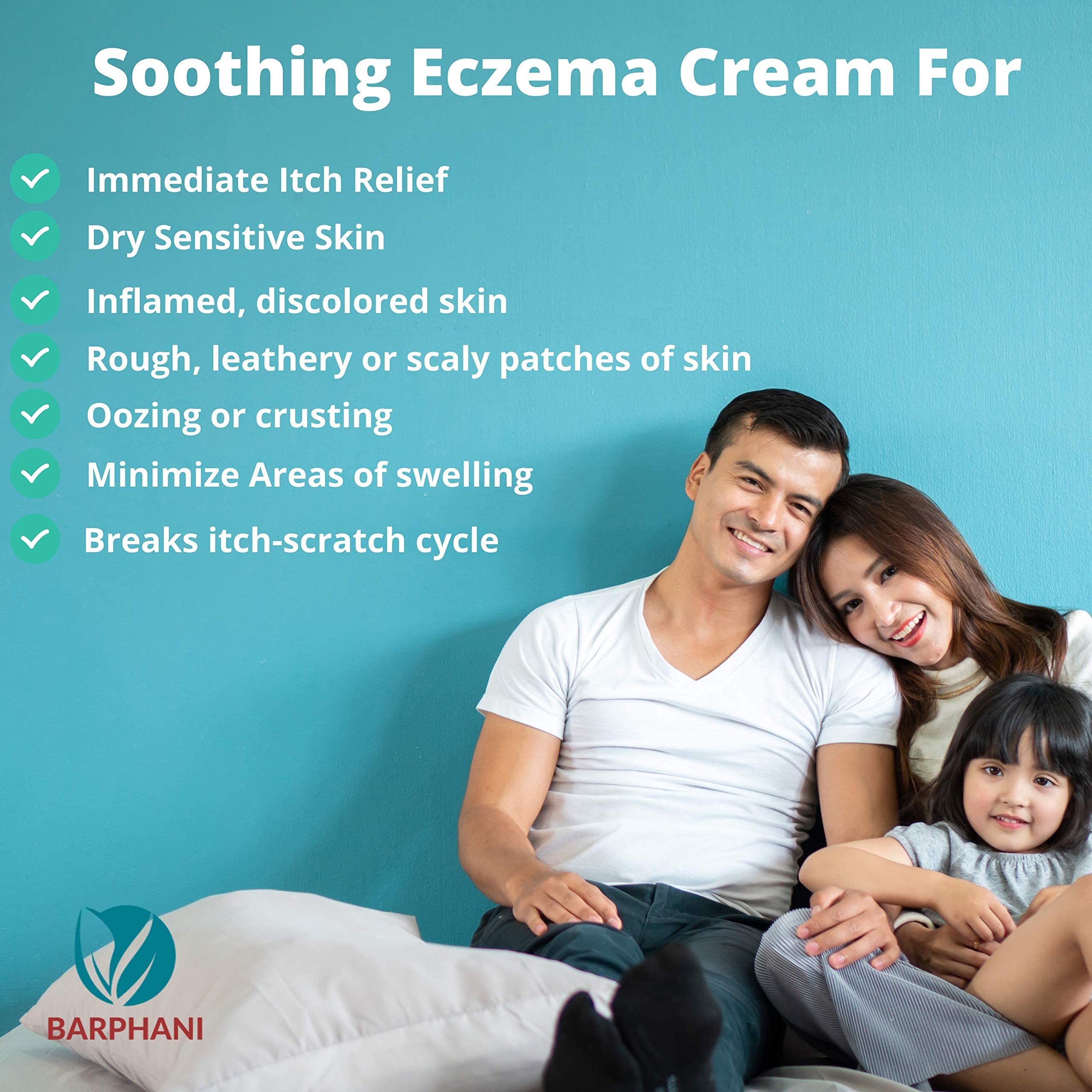 Hypoallergenic Natural Eczema Anti Itch Cream Extra Strength, Rash Cream For Adults, Instant