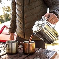 Vista 4 de Coghlan's Cafetera de acero inoxidable de 9 tazas, color plateado