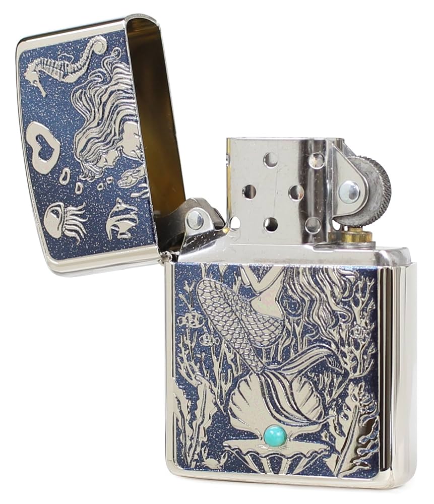 Zippoライター ターコイズ装飾付 Zippoライター ターコイズ装飾付 Zippo ジッポーライター