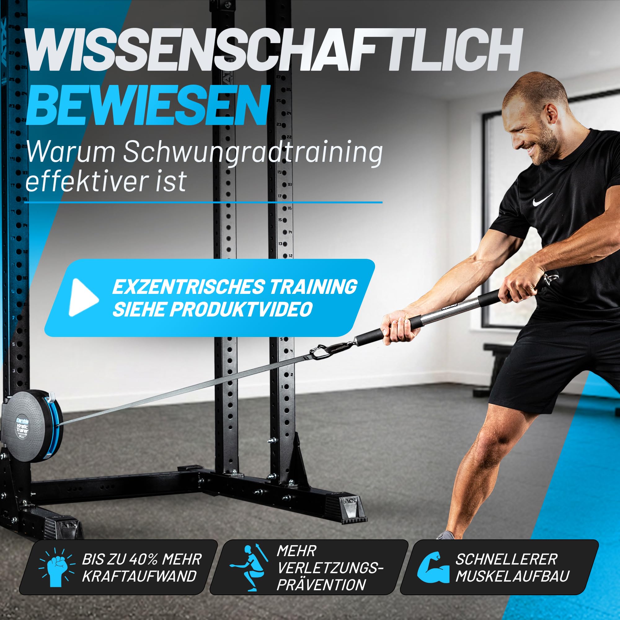 aerobis® Kinetic Trainer | Kinetic-Fitness-Set zum effektiven Kraft- & Muskelaufbau | Schwungrad-Trainings-Set für alle Muskeln | Exzentrisches Fitnesstraining