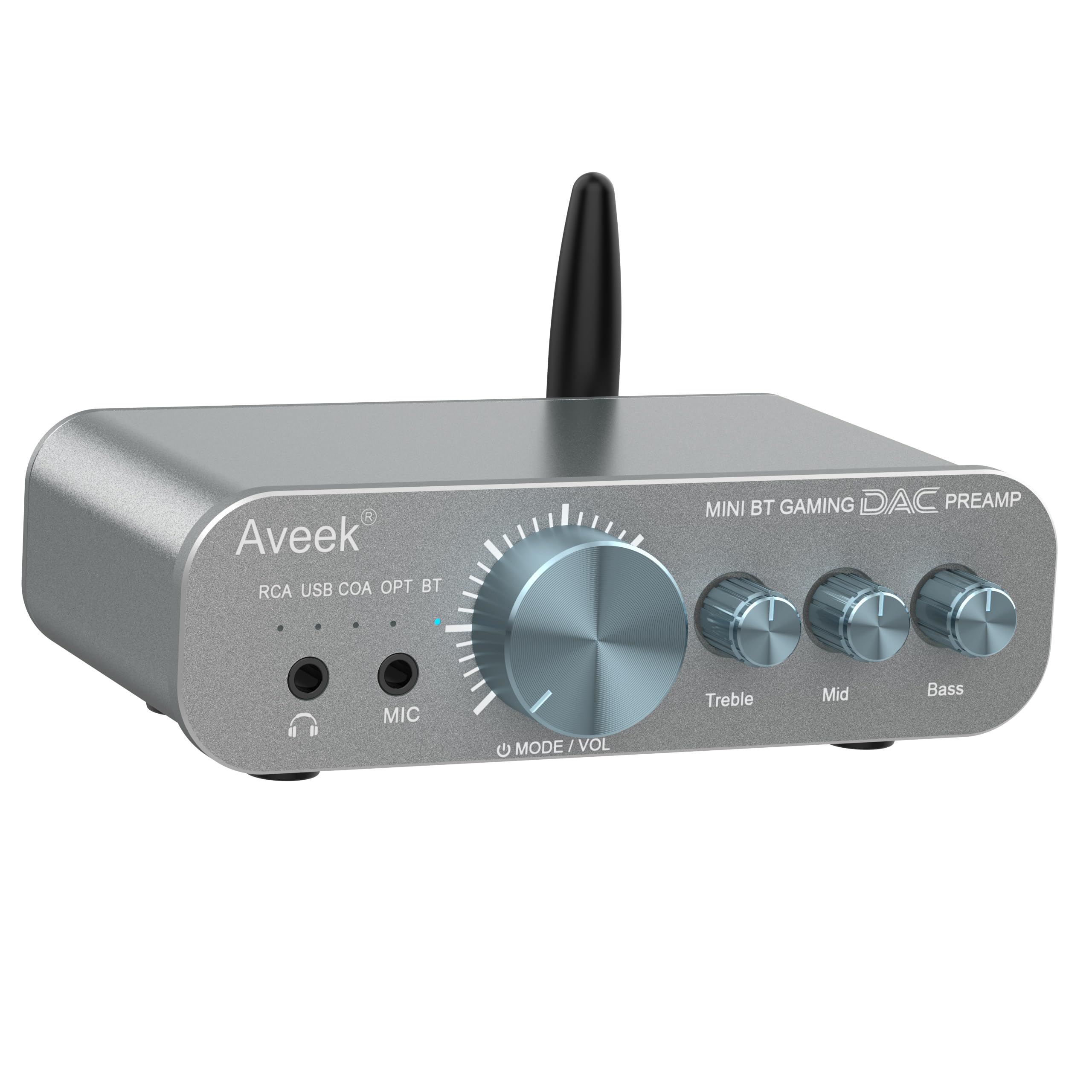 Aveek DAC Amplificateur Casque Bluetooth 6.0 24bit/96kHz pour PS5 PC TV
