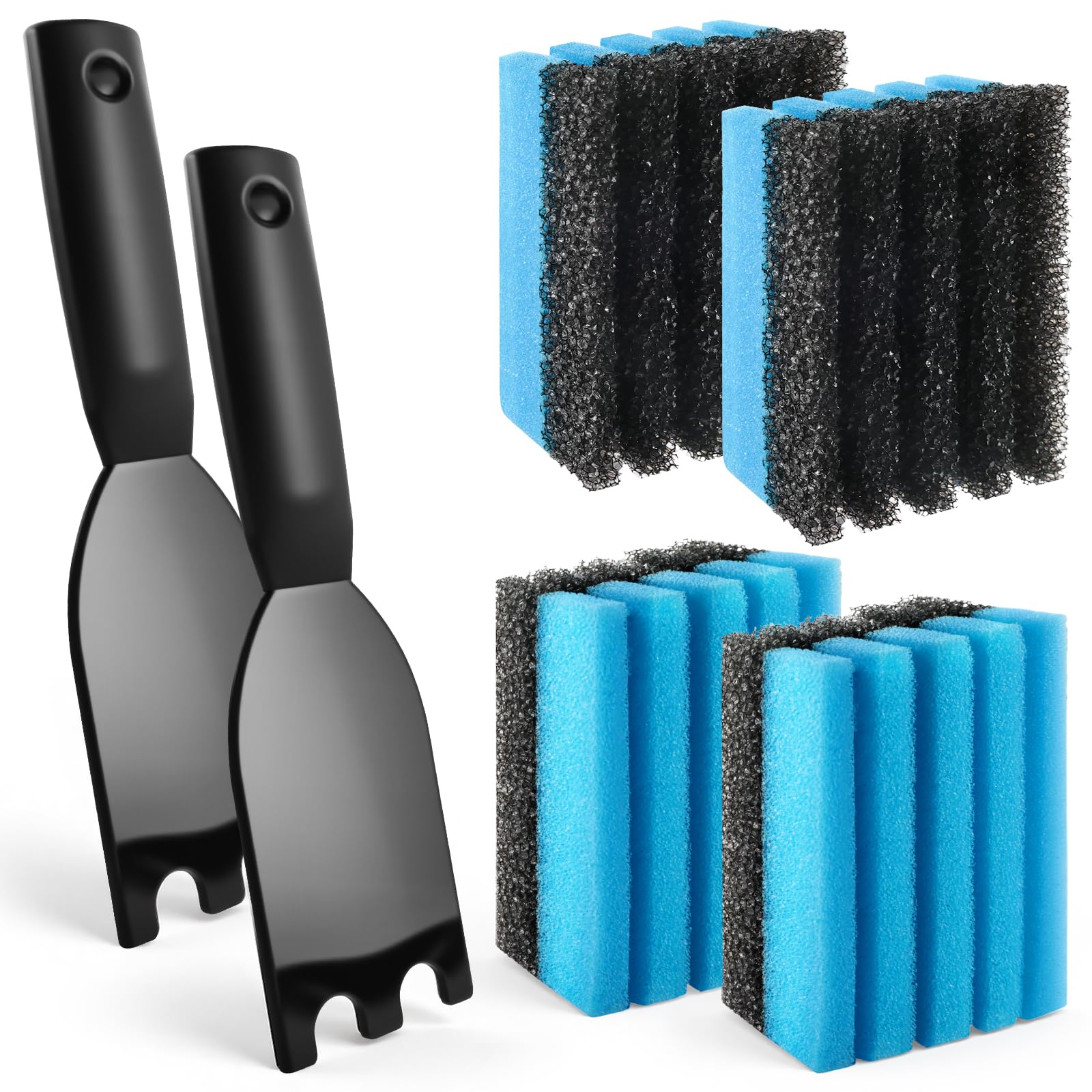 4pack Cleaning Sponges 12207 & 2pack Grill Scraper for George Foreman Grill
